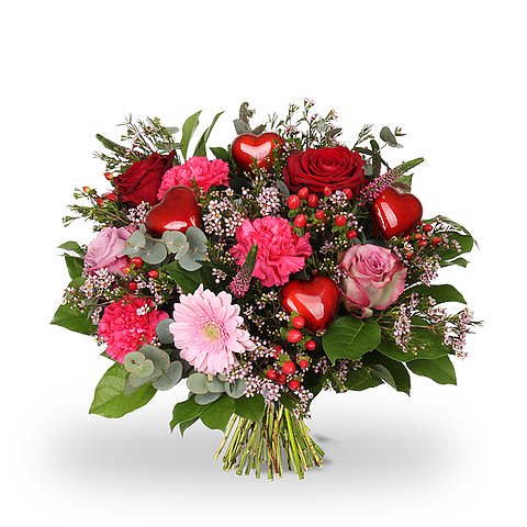 Boeket Valentijn mini hartjes